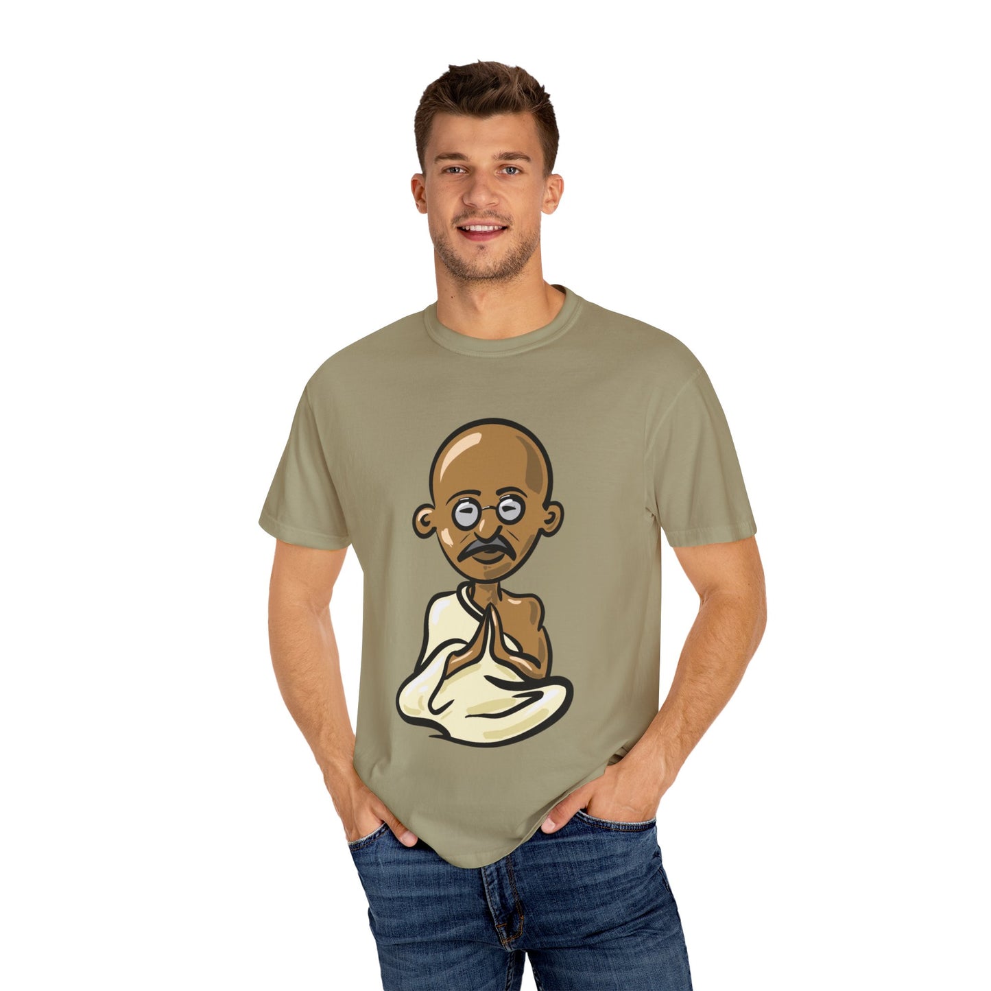 Unisex Garment-Dyed T-shirt Gandhi cartoon