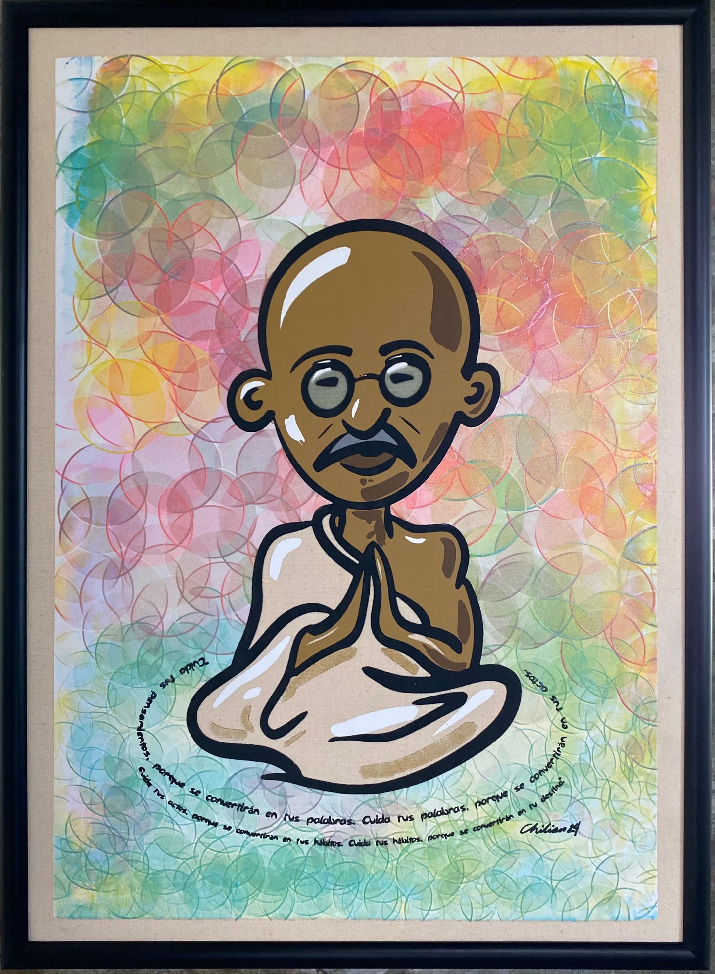 Cuadro decorativo Gandhi “cuida tus pensamientos”