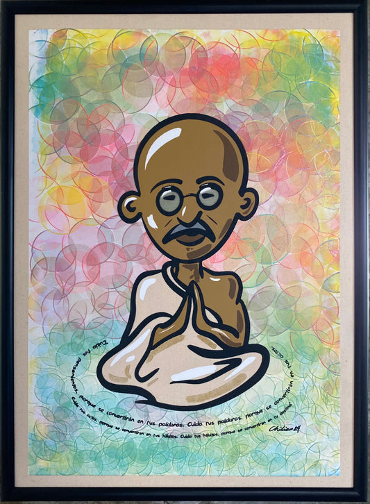 Cuadro decorativo Gandhi “cuida tus pensamientos”